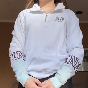 pink brand quarter zip